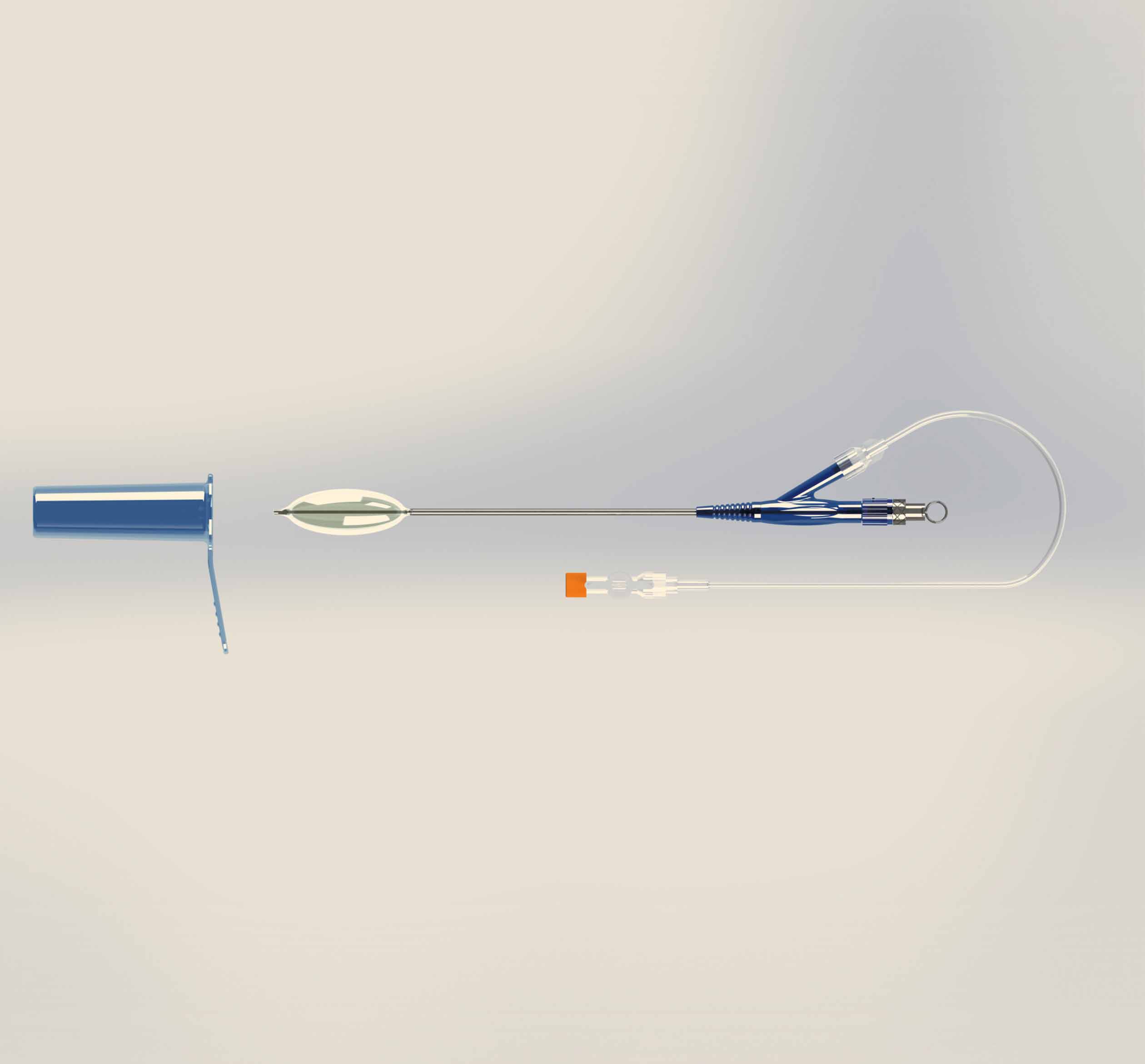 Disposable brain expansion balloon catheter kit - pre retraction balloon